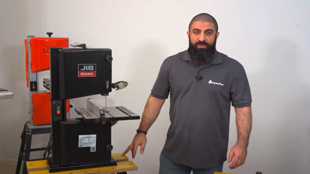 Ленточнопильный станок JIB BS0902 сборка регулировка, демонстрация в работе